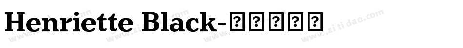 Henriette Black字体转换